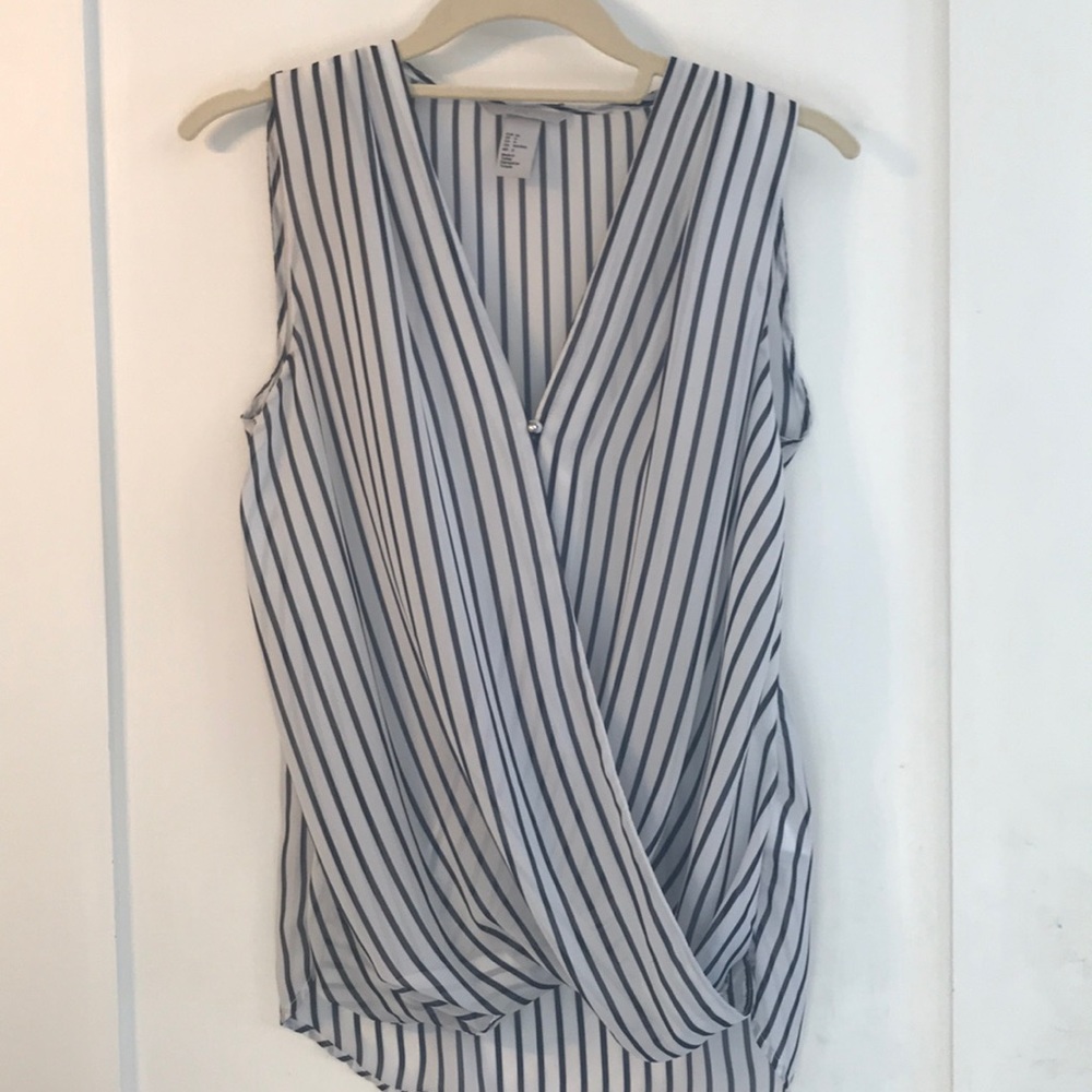 Navy striped top